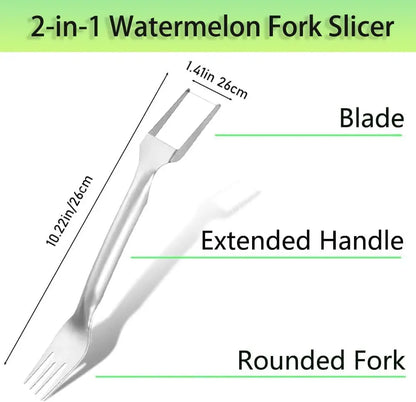 3 Count 2-In-1 Watermelon Fork Slicer Fruit Cutter, Stainless Steel Watermelon Cutter Artifact, Watermelon Cutter Slicer Tool Fruit Forks Slicer Knife Kitchen Gadgets for Family Parties Camping