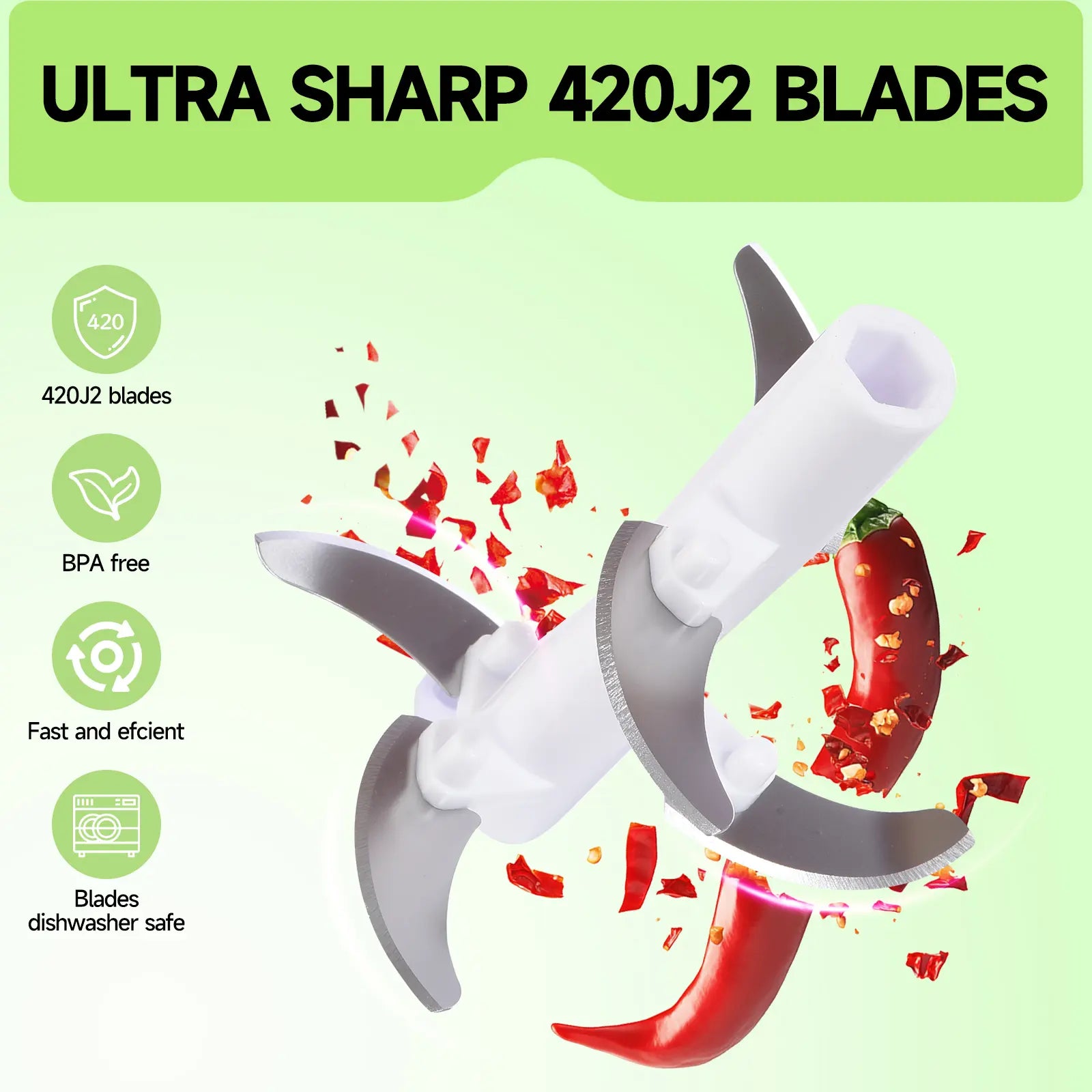 1 Count Manual Food Chopper, Vegetable Cutter, Kitchen Vegetable Chopper, Portable Hand Pull String Garlic Mincer Onion Cutter, Vegetable Chopper Tool, BPA Free Food Safe Material, for Veggies, Ginger, Fruits, Nuts, Herbs, Etc.