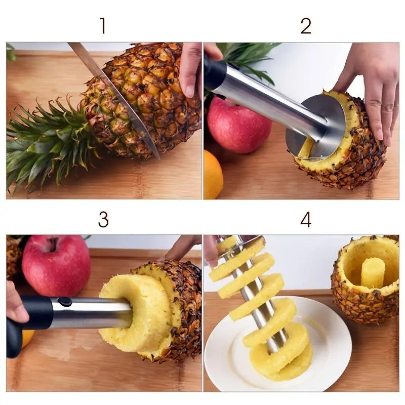 Pineapple Corer, 1 Count Stainless Steel Pineapple Tools, Pineapple Cutter for Home Kitchen, Fruit Vegetable Slicer, Summer for Gift